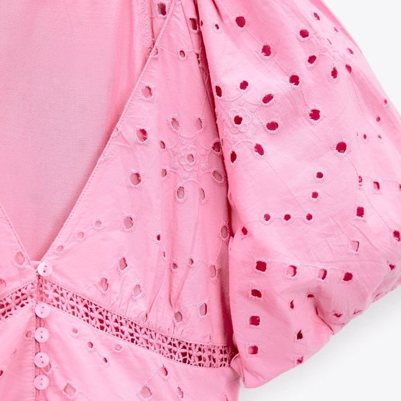 Zara Openwork Embroidered Dress - Picture 15 of 15